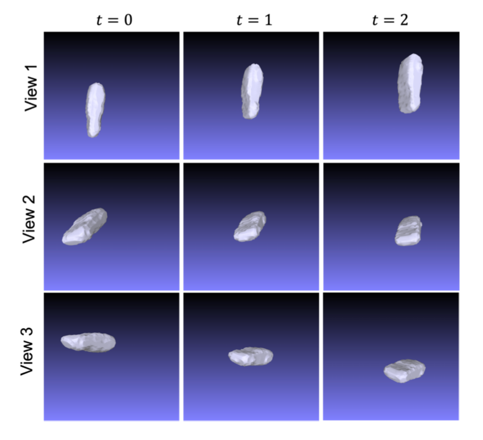 Self-supervised implicit shape reconstruction and pose estimation for predicting the future